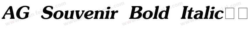 AG Souvenir Bold Italic字体下载字体转换